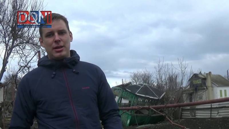 Bombe ucraine su un villaggio della DNR ad oltre 10 km dal fronte 21.03.2017