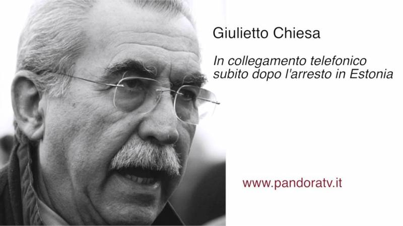 Giulietto Chiesa, in collegamento telefonico subito dopo l’arresto in Estonia.