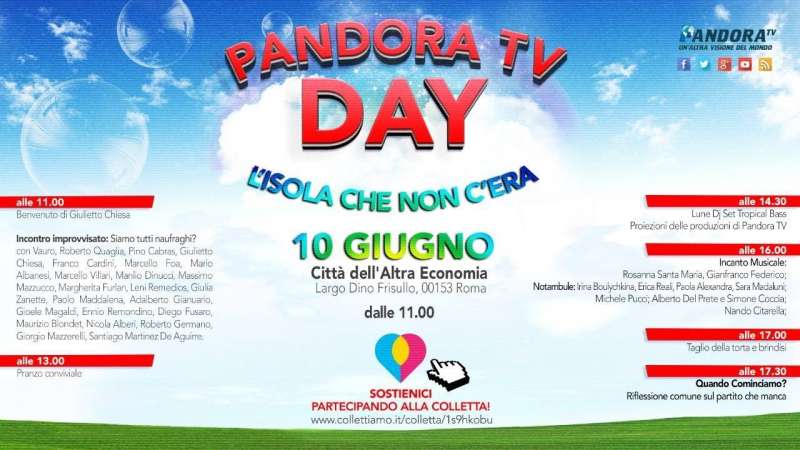 Roma 10 Giugno – Tutti al Pandora Day!